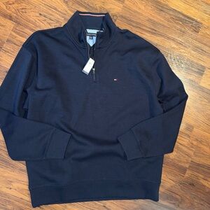 Tommy Hilfiger Men's Navy Half-Zip Pullover Sweater
